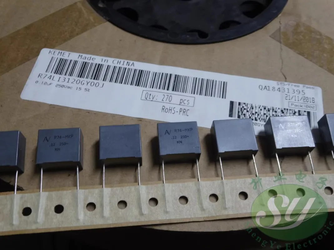 

10PCS AV R74LI3120GY00J 0.12uf/250VAC 120nf u12 124 New film capacitor