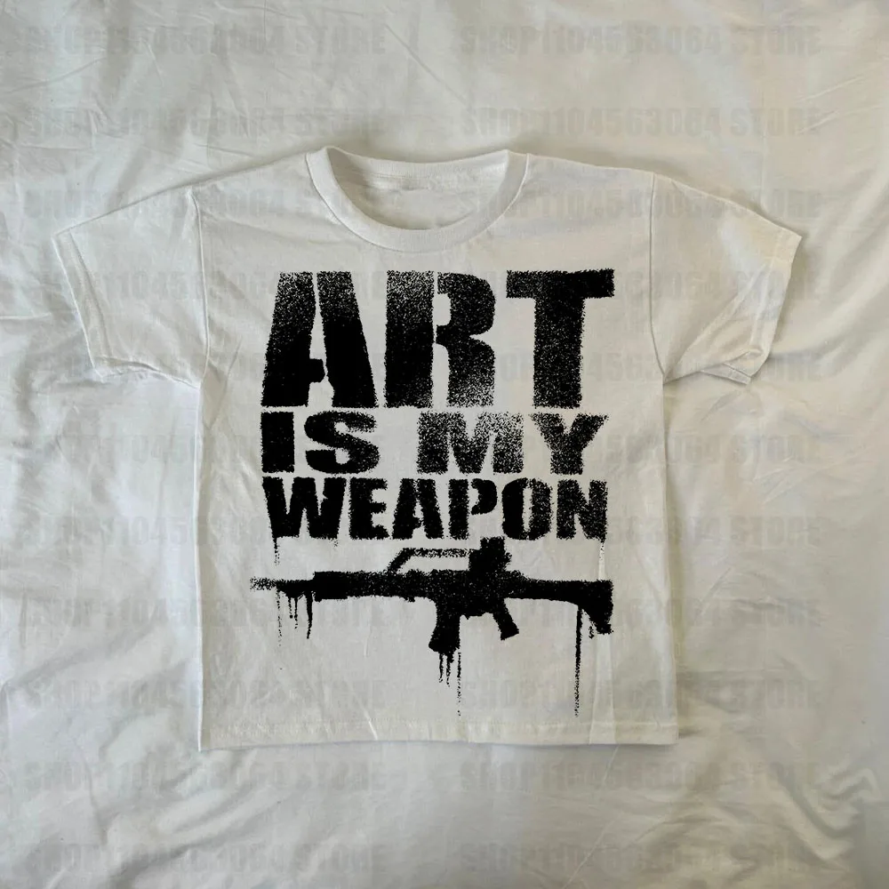 2000s clothing Y2k vest abstract pattern T-shirt letter print casual streetwear fashion summer fashion