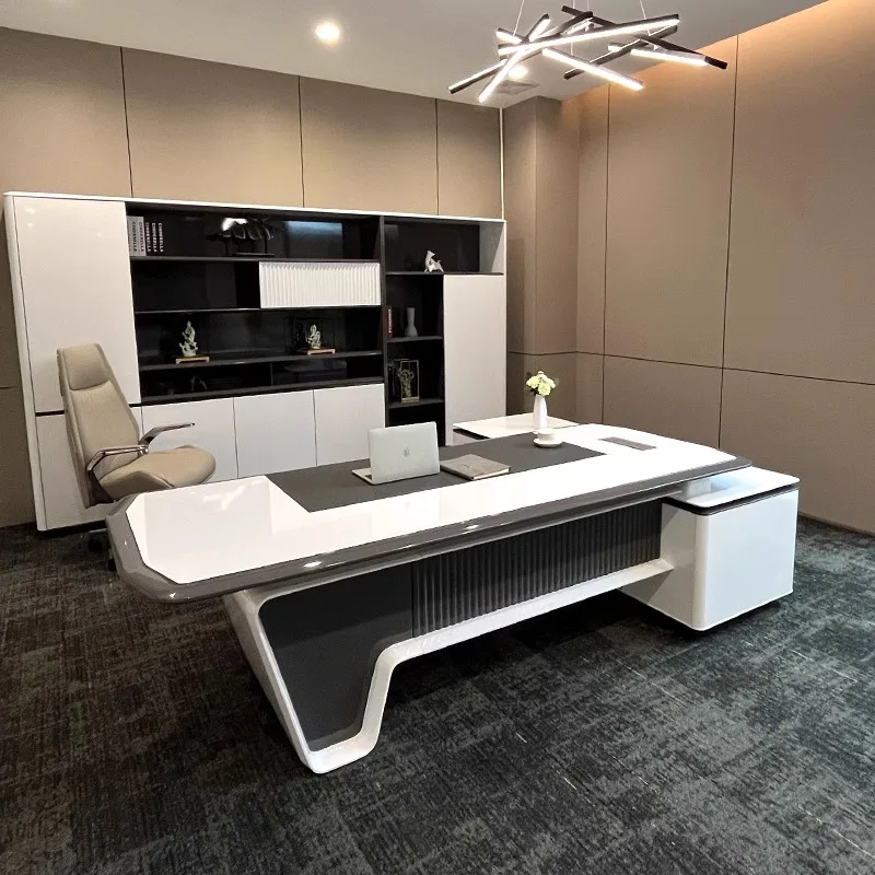 Organizer High End Computer Desks Modern Corner Work Light Luxury Office Desk Storage Creativity Escritorio Oficina Furniture