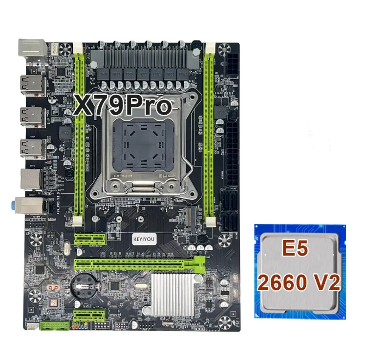 

Материнская плата KEYIYOU X79 pro с XEON E5 2660 V2, Комплект Combo Kit, NVME SATA Сервер