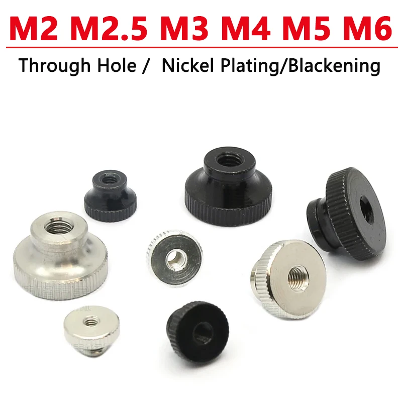 5pcs M2 M2.5 M3 M4 M5 M6 Step Adjust Knurl Thumb Nut GB806 High Head Knurled Hand Tighten Thumbnut 3D Printer Curtain Wall