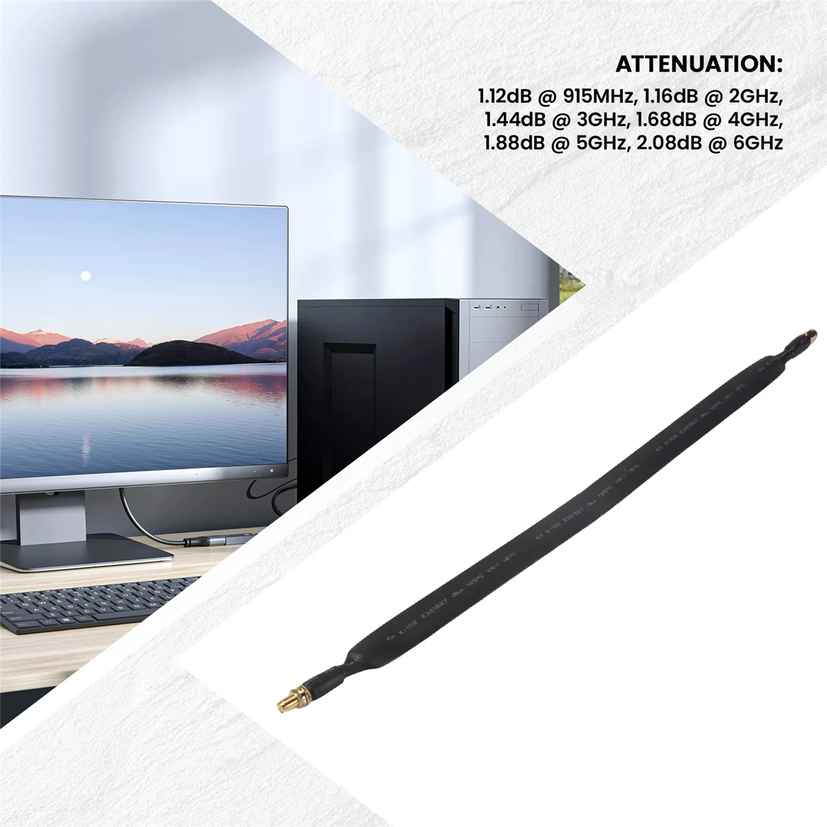 LoRa كابل مسطح SMA ذكر إلى SMA أنثى نافذة وباب تغذية من خلال محول تمديد كابل محوري لـ LoRa WiFi #2