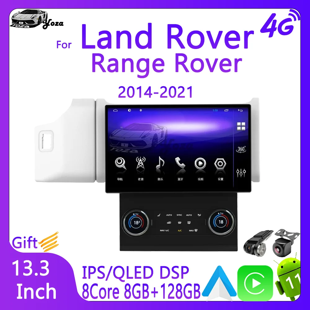 Yoza Carplay Car Radio For Land Rover Range Rover 2014-2021 Android11 Touch Screen Multimedia Player GPS Navigation Stereo 5G