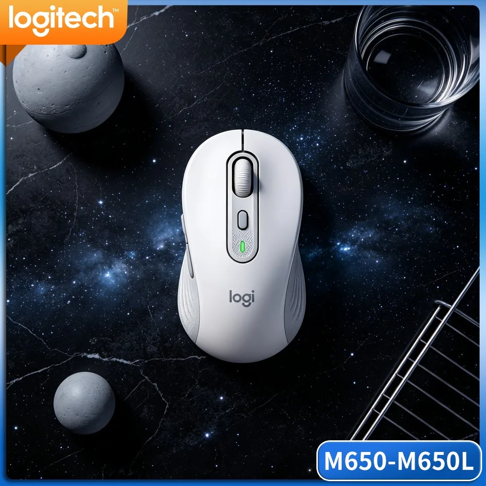 Logitech M650 Signature Mouse Wireless Smartwheel Scroll Multi OS Compatibility Noise Reduction Click Notebook Desktop Work