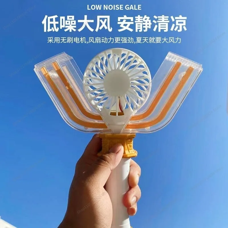 For deformation fan, colorful lighting and music, light and silent, long battery life