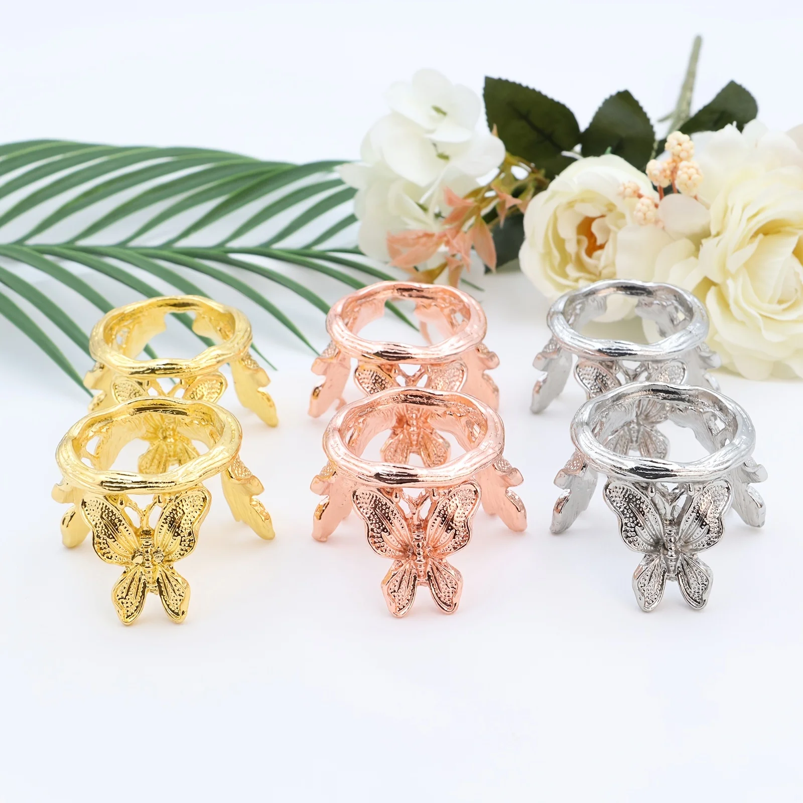 1pc Place 40-90mm Natural Crystal Ball Butterfly Base Metal Holder Sphere Stand Home Decoration To Send Friends Family