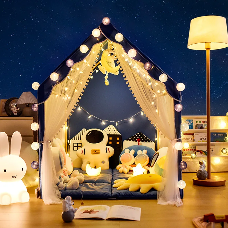 ポータブルキッズプレイハウス 快適で通気性のある子供用テント キッズゲームプレイハウス 室内屋外用おもちゃテント プリンセスハウス