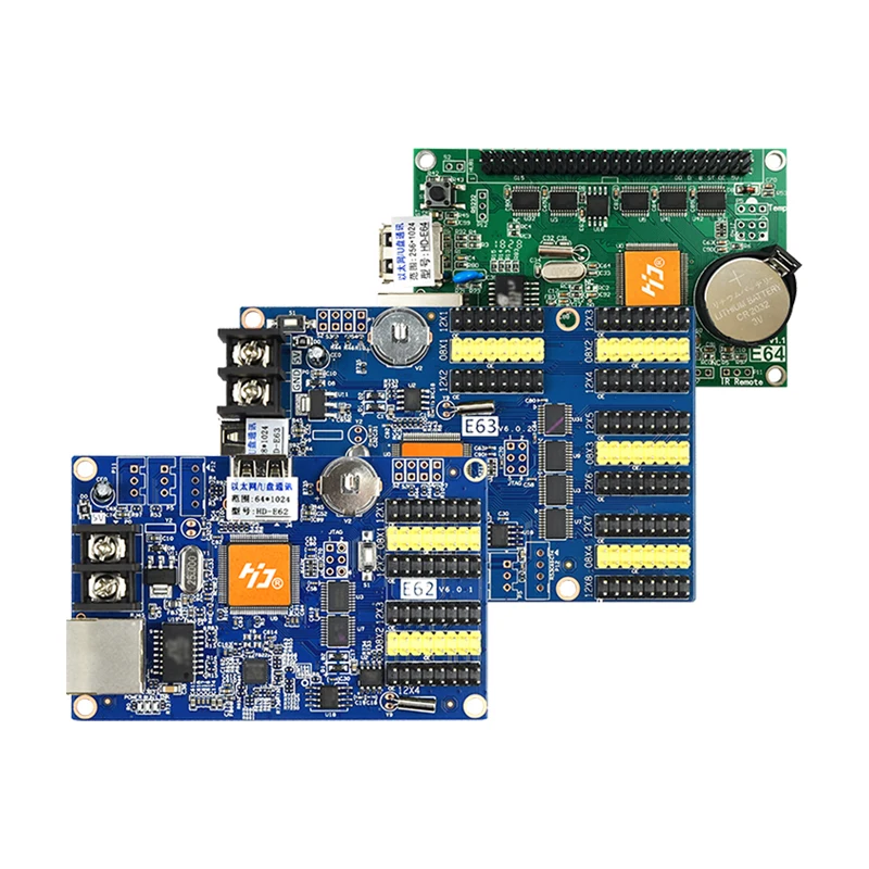 HD-E62/E63/E64 Network Ports And USB LED Control Card Electronic Advertising Scrolling Text Display Mainboard