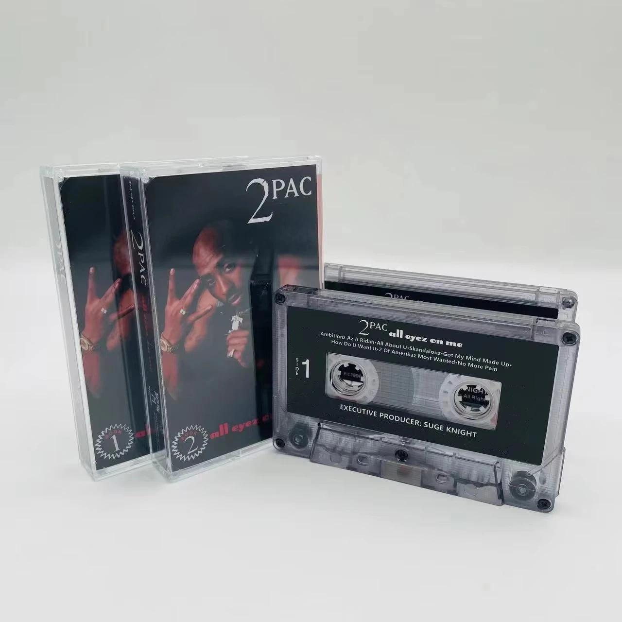 Rap Hip hop Makaveli 2Pac Music Tape All Eyez on Me Album 2pcs Cassettes Cosplay Walkman Recorder Car Soundtracks Box Collection