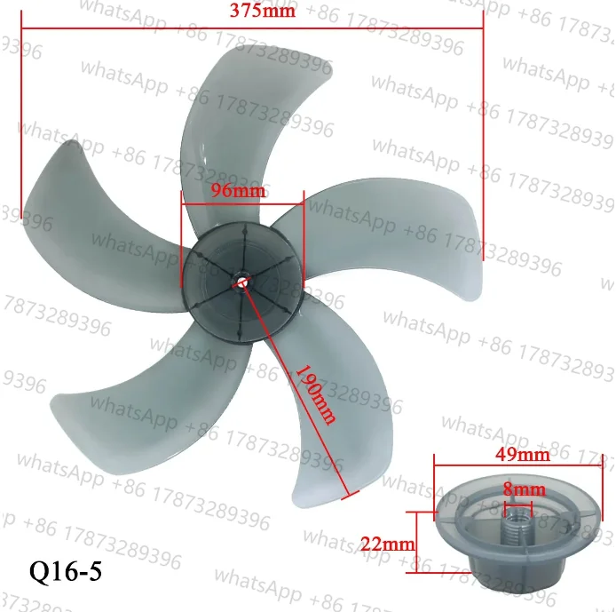 1pcs 14/16inch plastic electric fan blade for Desk fan/wall fan/floor fan impeller replacement parts