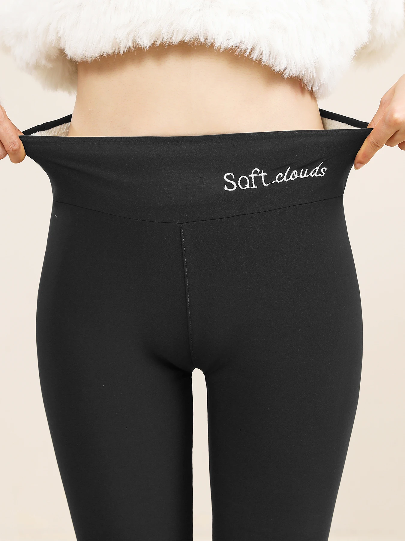 Super warme winterlegging dames skinny stretch hoge taille voorkomen koude fluwelen legging mooie buiten casual warme broek