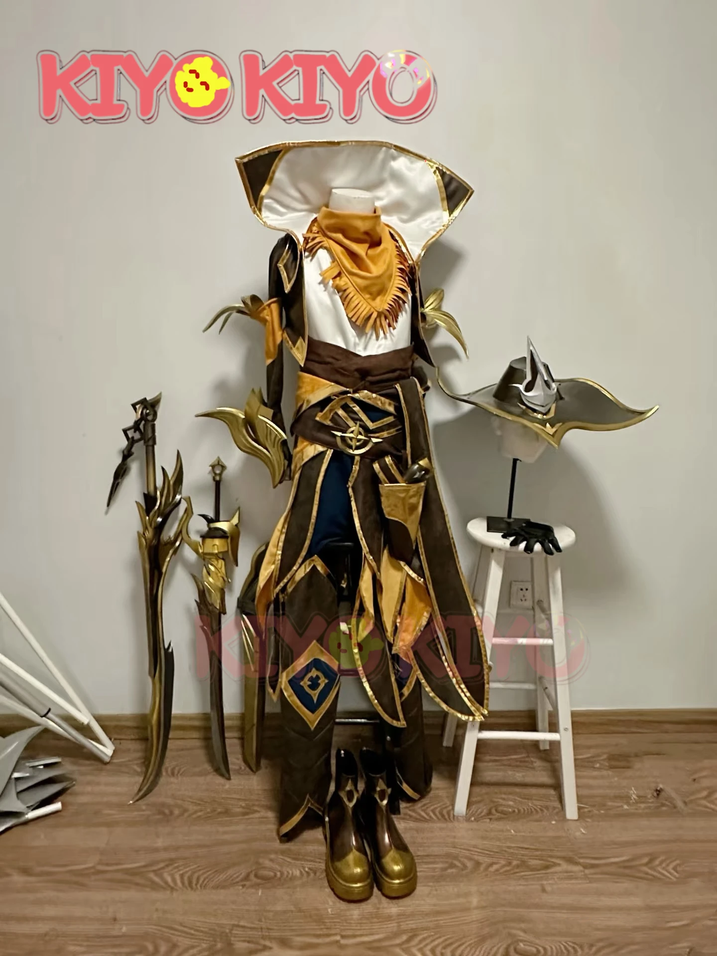 KIYO-KIYO LOL Western Outlaw Yone Cosplay costume full set with sword customized