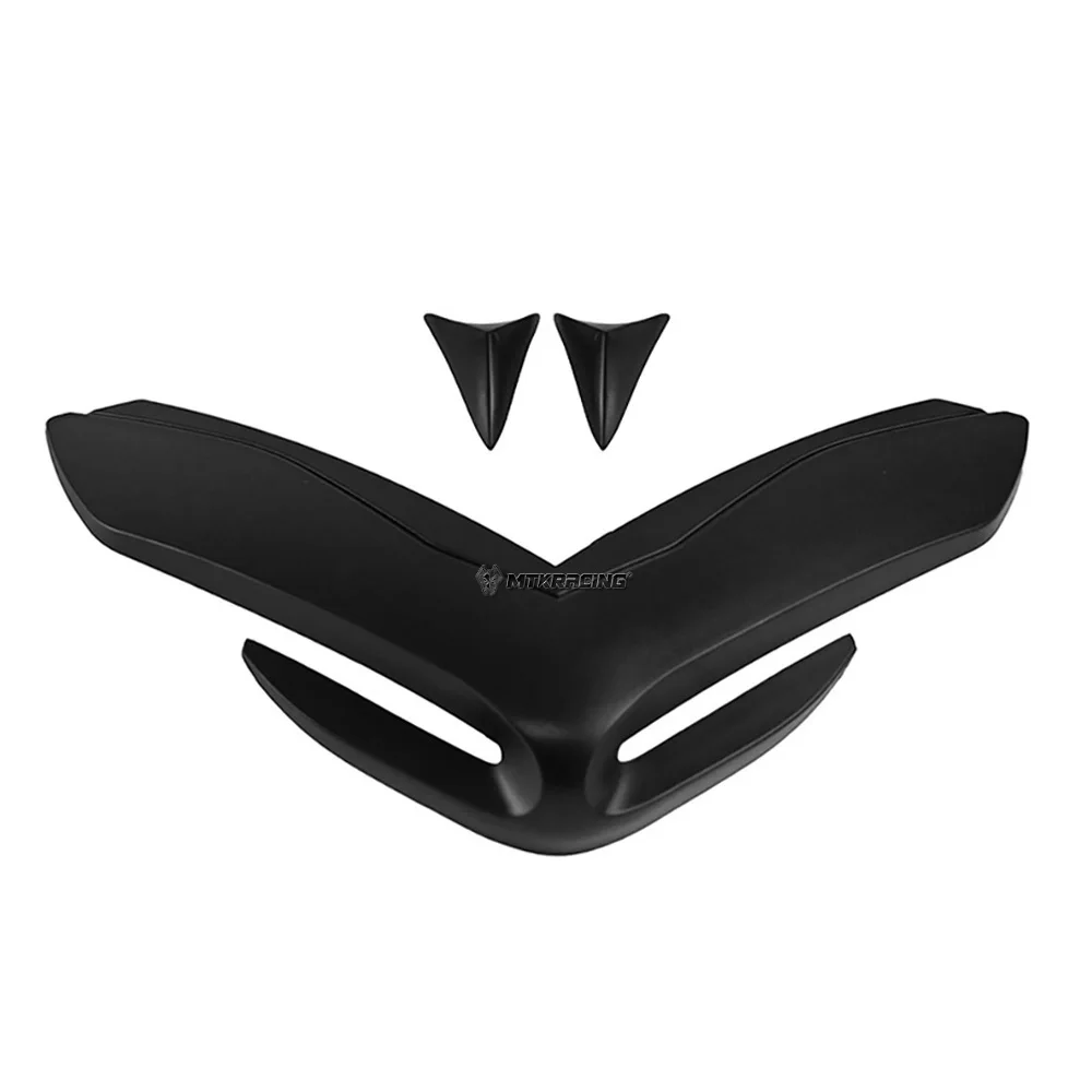 MTKRACING For KAWASAKI Z900 2017-2024 Front fairing aerodynamics small wing front beak nose cone extension cover expander