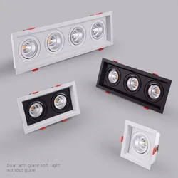 Super Bright Square Dimmable COB LED Recessed Downlight 10W/20W30W40W 3000K/4000K/6000K Ceiling Spot Lamp AC110 220V Home Decor