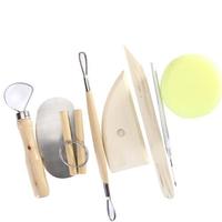 8 Pcs Pottery Tool Set Clay Sculpting Tools Carving Sculpture Glass Medium Smoothing Wooden and