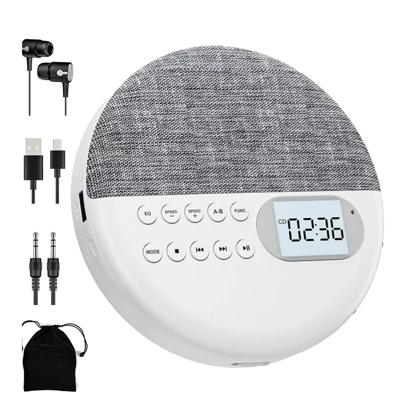 Nuovo lettore audio multifunzione Lettore CD MP3 doppio stereo Macchina per l'apprendimento dell'inglese Macchina per la ripetizione dell'educazione fetale