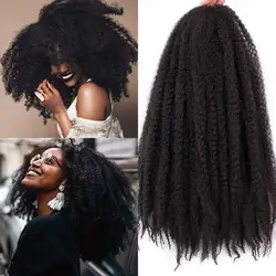 Wigundle Marley Hair For Braids Afro Kinky Marley Braid Hair Synthetic Bob Marley Ombre Braiding Hair Extensions Easy Braid
