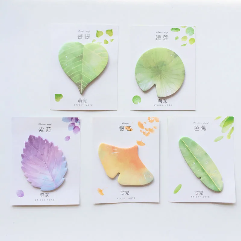 30 Pcs Leaf Sticky notes Planner to do list Planner Take notes messages memo pad Stationery office supplies