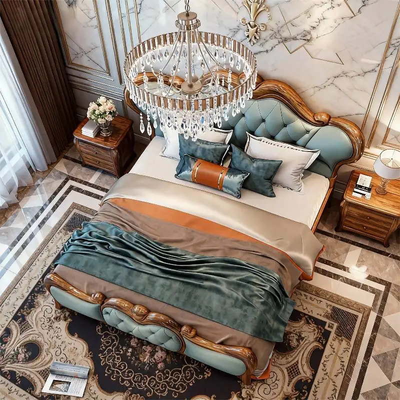 Modern Australia Double Bed Size Couples Large Frame Luxury Double Bed Adults Modern Wooden Cama Matrimonial Furniture For Home