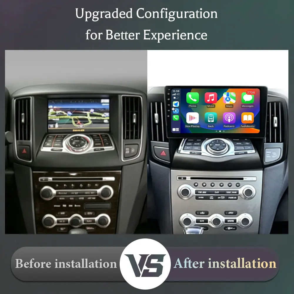 9 Inch For Nissan Maxima 2009 - 2014 GPS Navigation Car Radio Multimedia Player Android Auto Wireless CarPlay BT DSP WiFi QLED