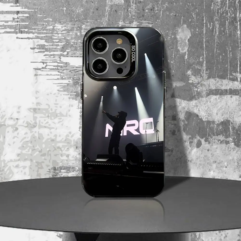 Funda de teléfono N-NIRO OX7 para iPhone 16,15,14,13,12,11,Pro,XS,Max,Plus,Mini,SE4,E, funda negra mate a prueba de golpes