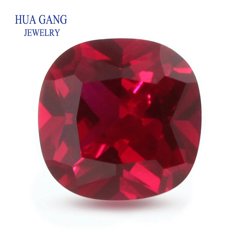 الأحجار الكريمة الاصطناعية اكسيد الالمونيوم الأحجار الكريمة وسادة قطع الشكل الأبيض الوردي الوردي الياقوت الأزرق الأحجار الكريمة للمجوهرات ترصيع مشمع