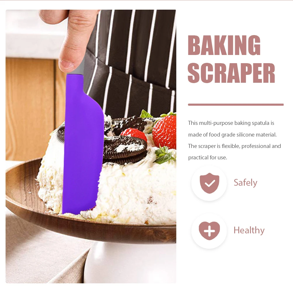 

Silicone Spatula Purple Nonstick Kitchen Tool For Baking Mixing Jam Cream Butter Diy Cake Supply Bakery Utensil