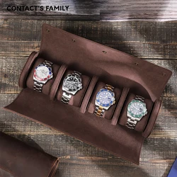 4 Grids Watch Box Storage Case Gift Package Jewelry Display Boxes Luxury Retro Leather Soft Protection Organizer