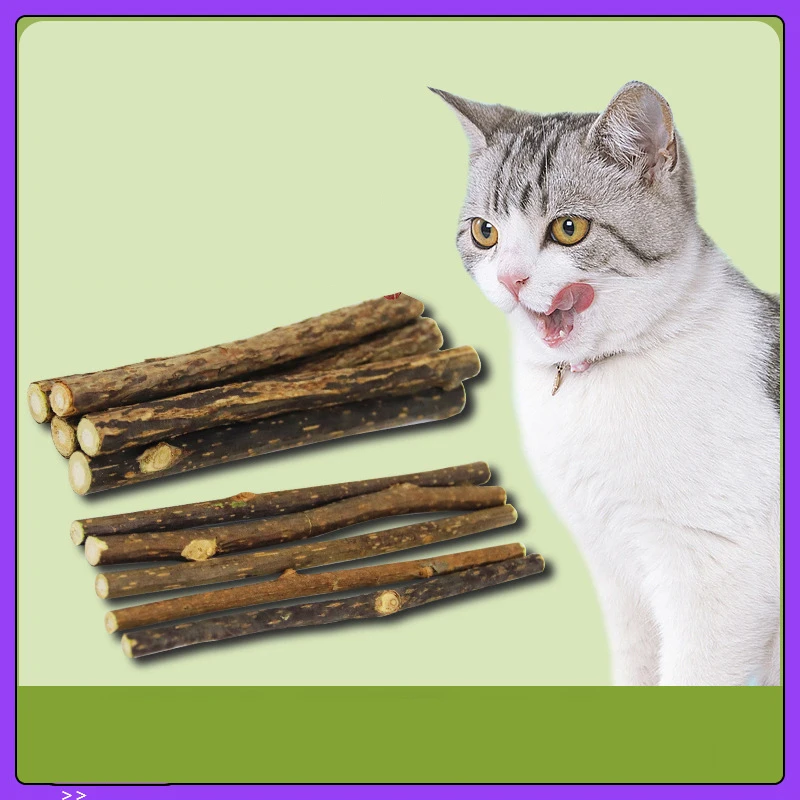 Palo Polygonum Natural, juguete para gatos, varilla Molar para mascotas, mordida para rascar, Actinidia, rama de Polygama, juguete para gatos, aditivo para dientes limpios, juego gratis