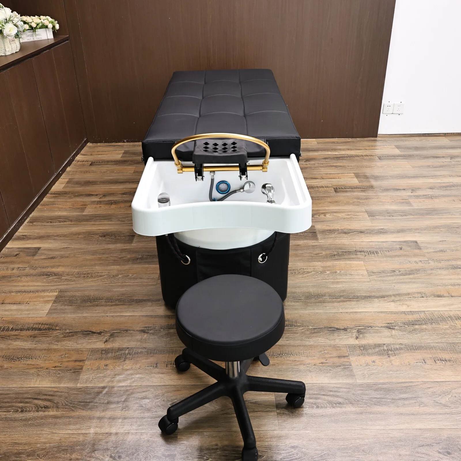 2026 Head Spa Shampoo Bed with Basin and Steamer 3 in 1 Hair Washing Massage Table Salon Beauty Equipment with Stool Furniture - view 4