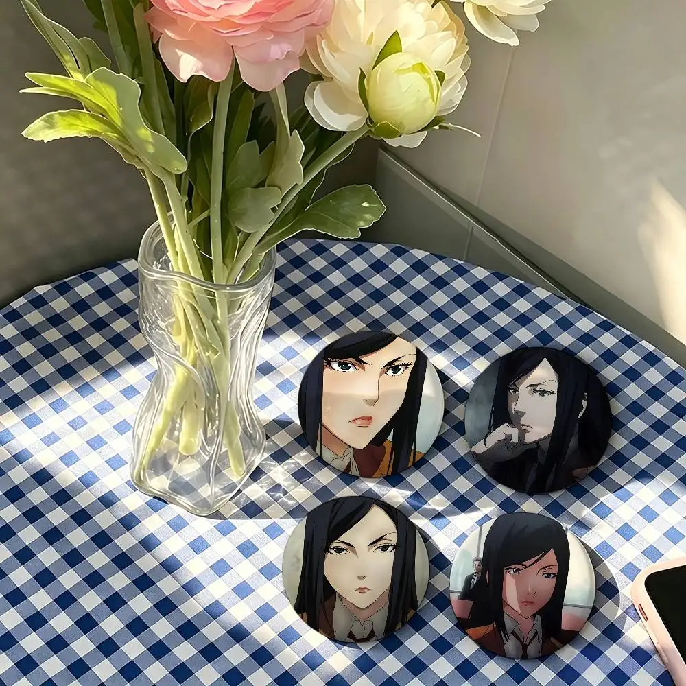 1pc Mari Kurihara Prison School Cartoon Style Badge Brooches On Backpack Decoration Round Enamel Pins For Accessorys
