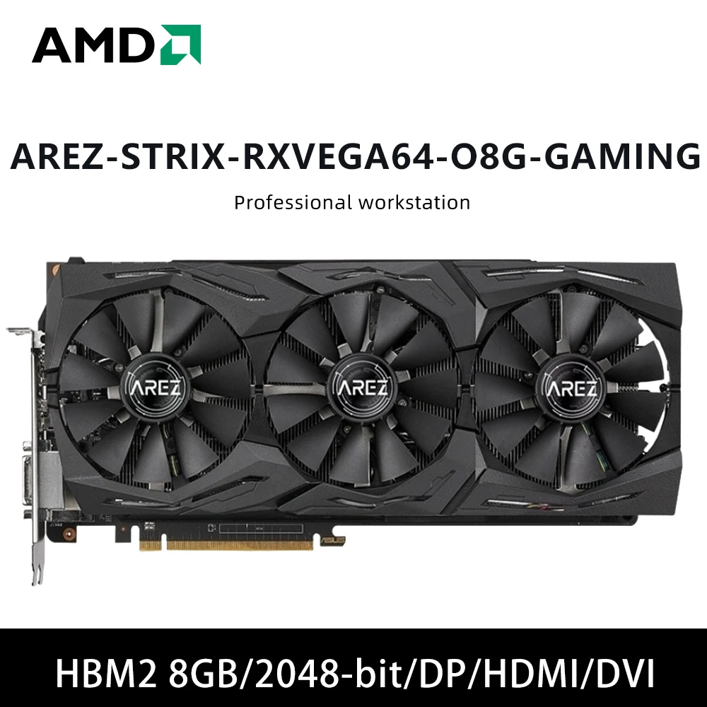 ASUS AREZ STRIX RXVEGA64 O8G GAMING & ROG STRIX RX570 04G GAMING & ROG STRIX RX5700 O8G GAMING & RX5700 8G graphics card