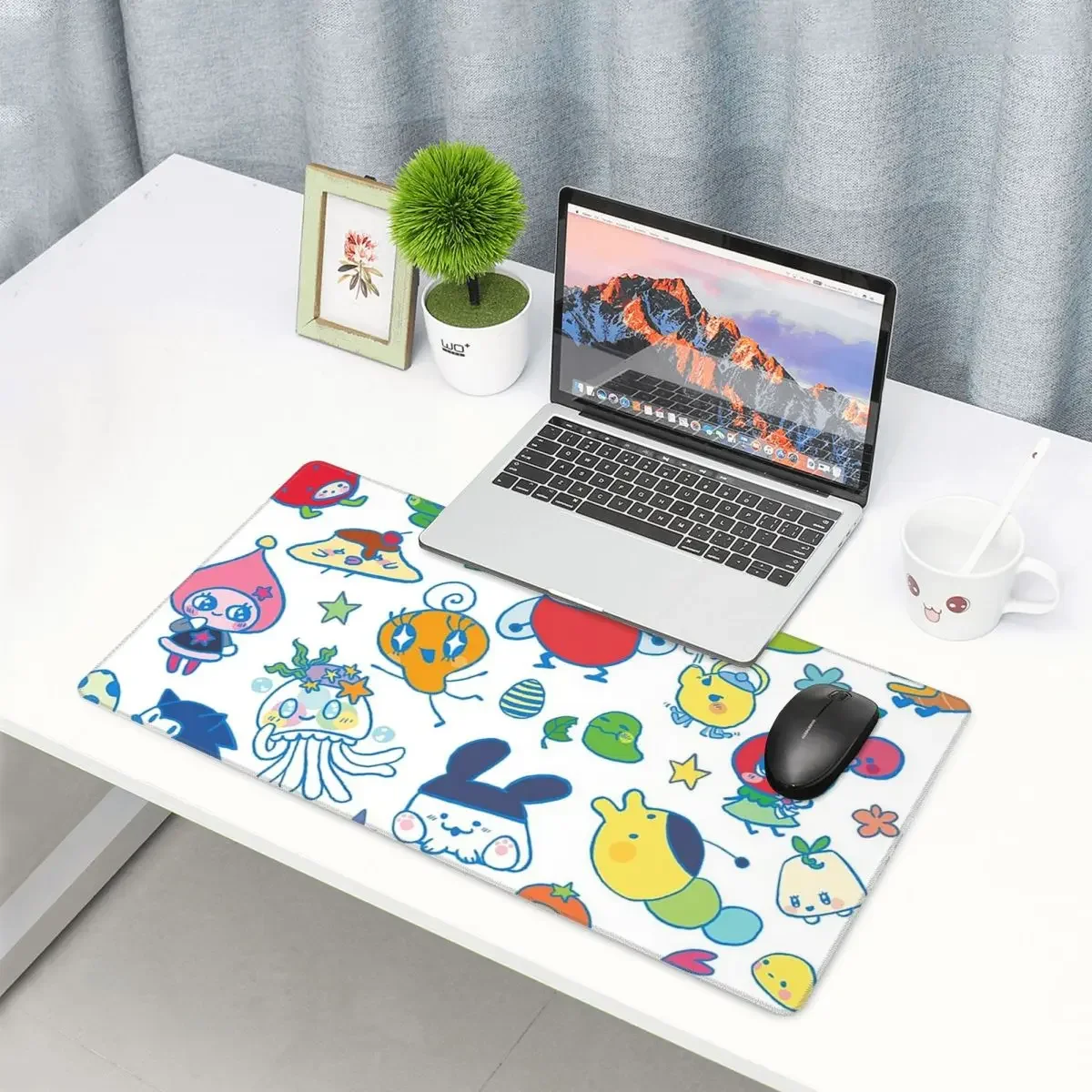 Large Mouse Pad Tamagotchi Friends Gamer PC Laptop Mats Keyboard Carpet Computer Gaming Office Accessories Desk Mat