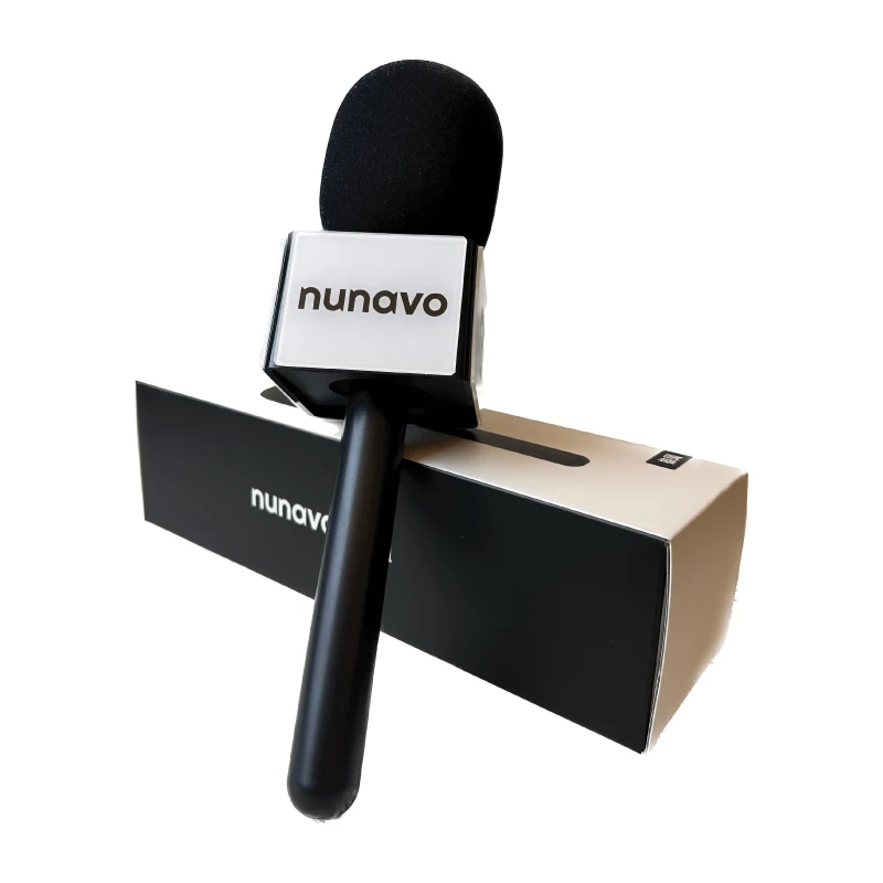 NUNAVO ميكروفون للمقابلة اللاسلكية، ميكروفون احترافي محمول باليد لهاتف iPhone، مبدع محتوى الهاتف الذكي، بث ميكروفون iOS Android