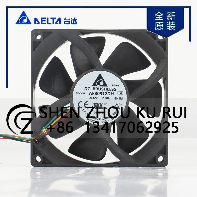 

Delta 5 В 24 В 48 В постоянного тока 12 В 2,50 А AC EC 9025 90X90X25 мм 9 см двойной шарикоподшипник 4-проводной ШИМ жестокий осевой поток AFB0912DH охлаждающий вентилятор