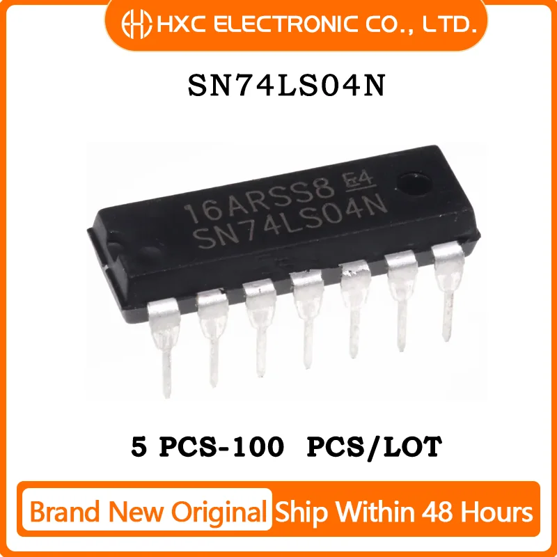 5/10/50/100pcs IC INVERTER 6CH 1-INP SN74LS04N 14DIP