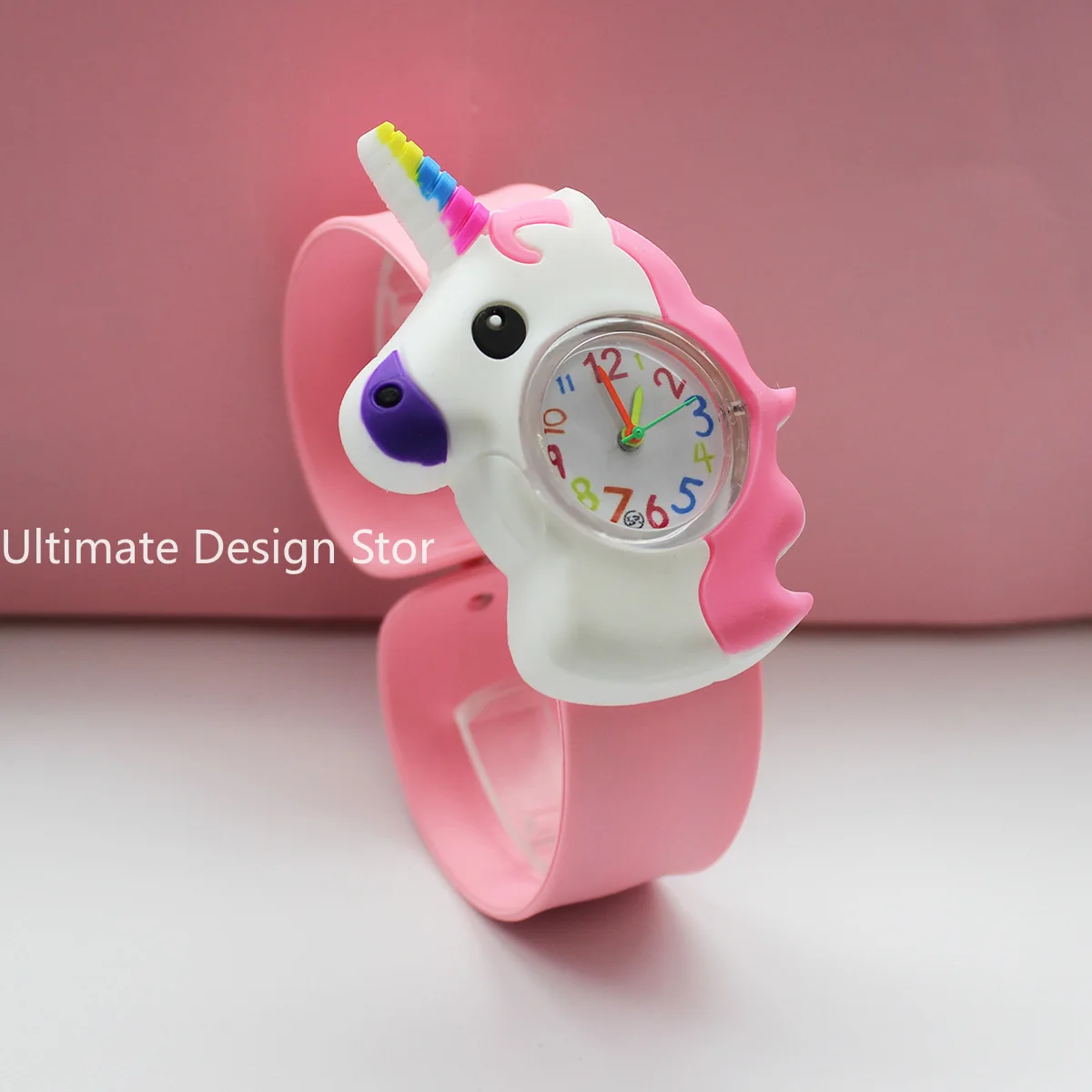 Cute Unicorn Children\'s Watch Candy Color Silicone Band Cartoon Silicone Gift Watch for Boys and Girls Reloj Infantil Relogio