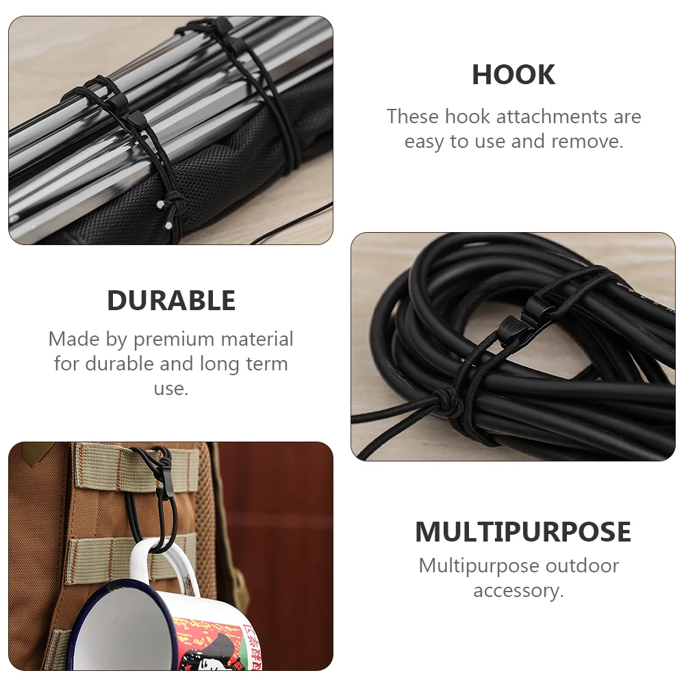 15 قطعة ربطات كابل صغيرة سلسلة مرنة كليب بنجي حزام الحبل للخارجية سلك حبل الربط متعددة الأغراض ربط الحبل التخييم #3