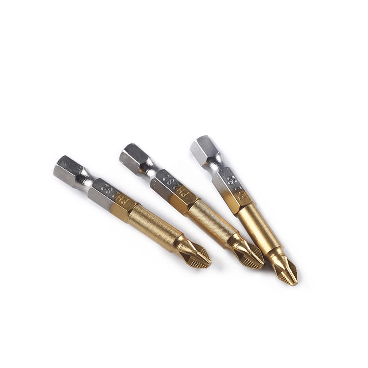 

5pcs 50Mm Anti-Slip Screwdriver Bits Titanium Coated Ph2 Precision Tool For Electrician Mechanic Repair Steel Craft Tool