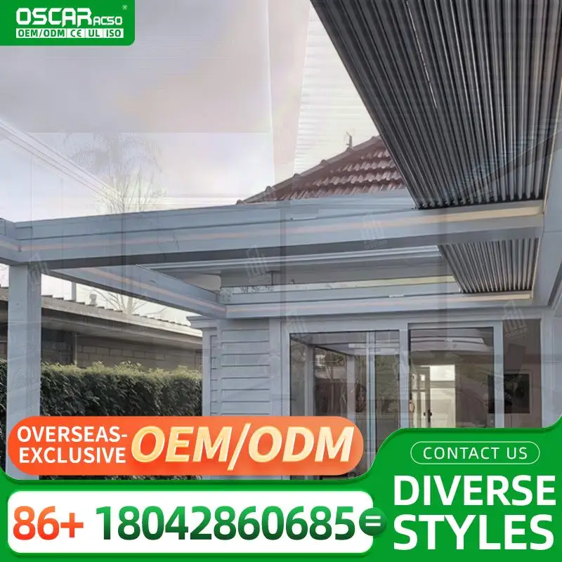 4x4 5x4 4x6x28 8x4m 4x9 Meter Aluminium Louvre Pergola Bioclimatic Enclosed Pergola for Garden Patio Backyard pergolas