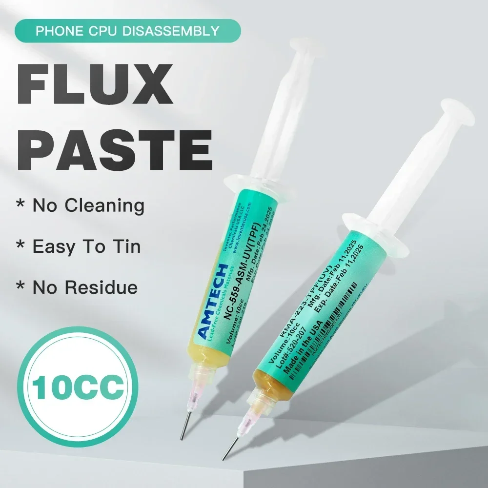 

AMTECH NC559 RMA223 Flux Paste Set Welding Grease for Phone CPU Reballing Low Residue No Cleaning Welding Flux Repair Tools