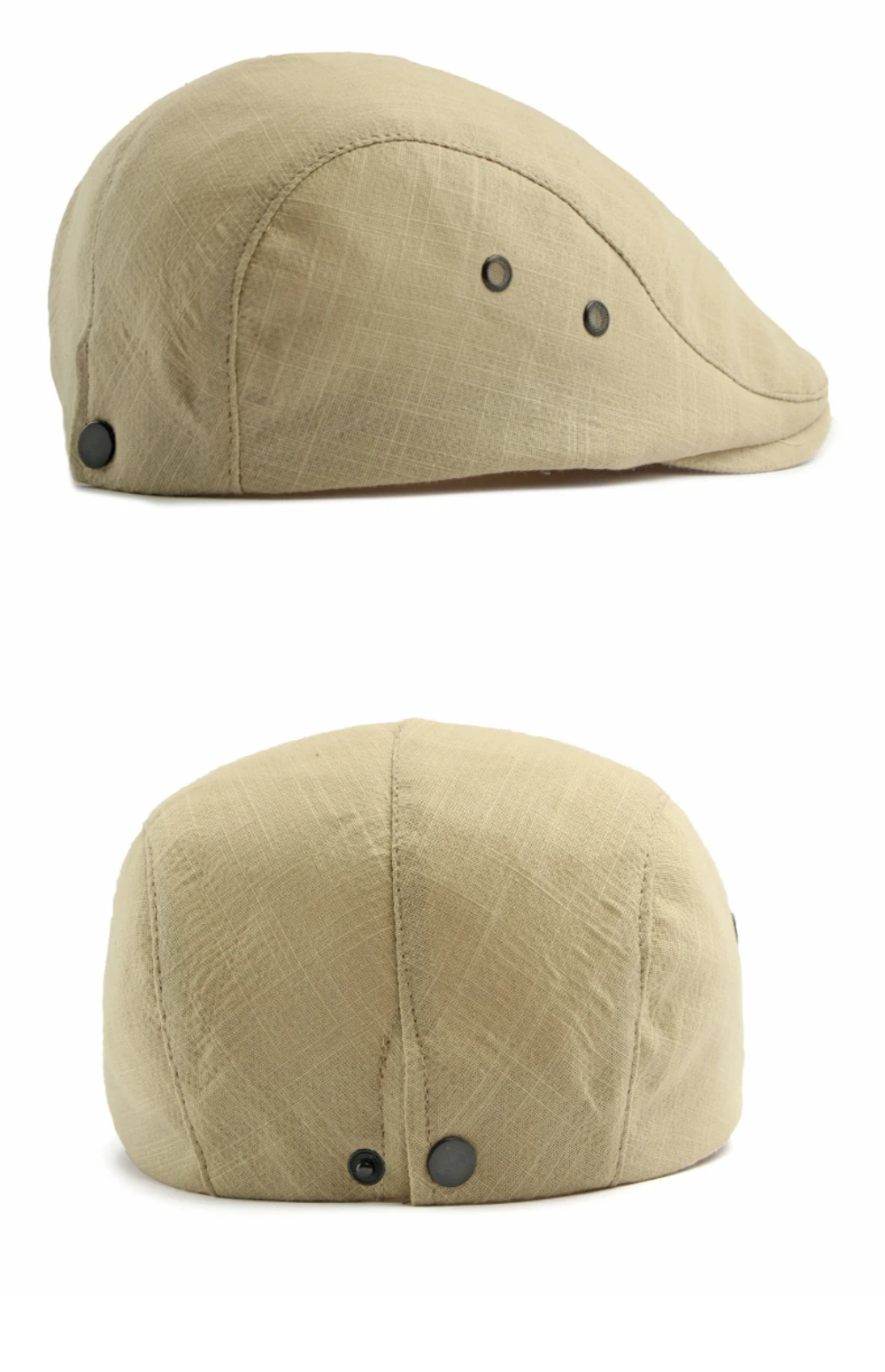 HT5116 Baskenmützen Frühling Sommer Kappen für Herren Damen Unisex Künstlerhut Atmungsaktive Leinen-Flachmütze Verstellbare Baskenmütze – Detail 11
