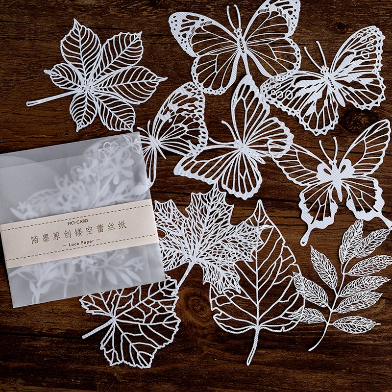 Papier dentelle blanche esthétique Vintage pour Scrapbooking, décoration cadeau d'art et d'artisanat, fournitures artisanales de bricolage, matériel artisanal