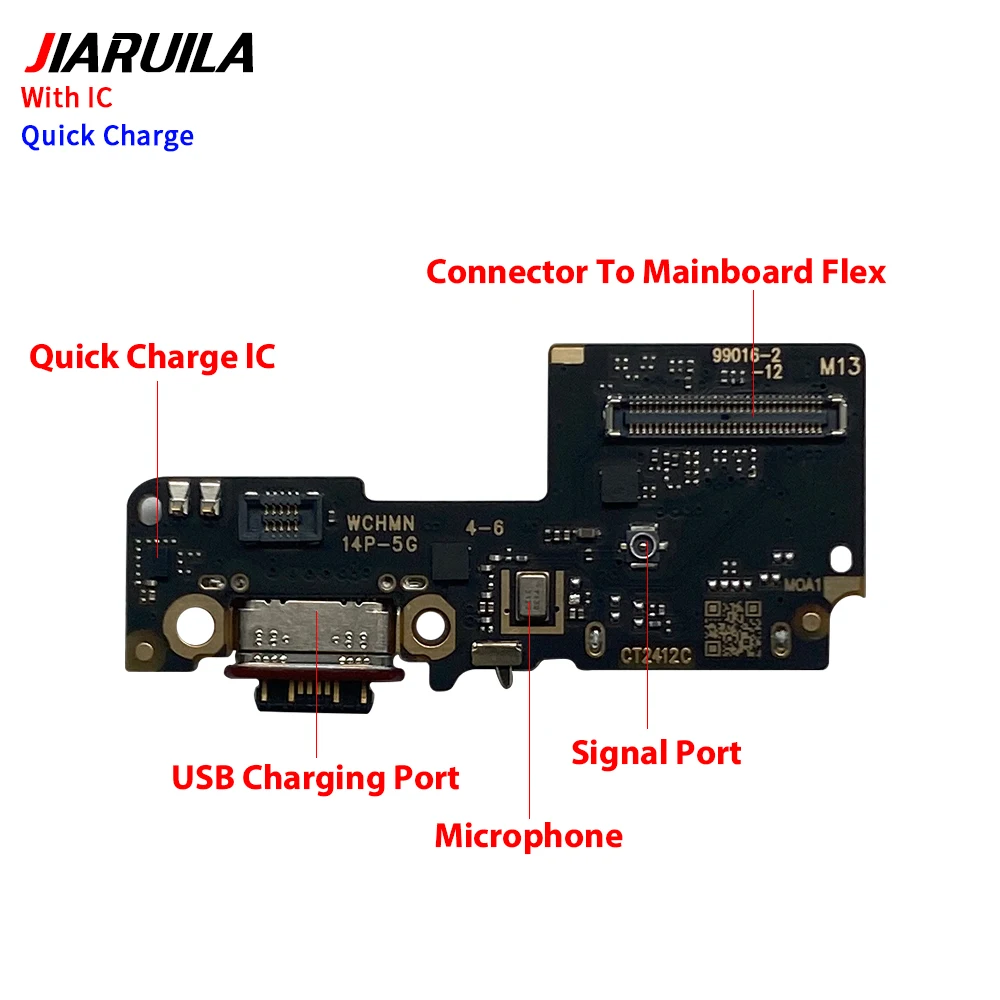 New For XIaomi Redmi Note 13 14 15 Pro Plus 4G 5G USB Charging Port Dock Charger Plug Connector Board Flex Cable