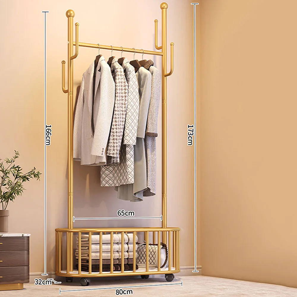 Landing Coat Racks Light Luxury Clothes Drying Pole Aluminium Alloy Multi Function Portability Assemblable Bedroom Furniture