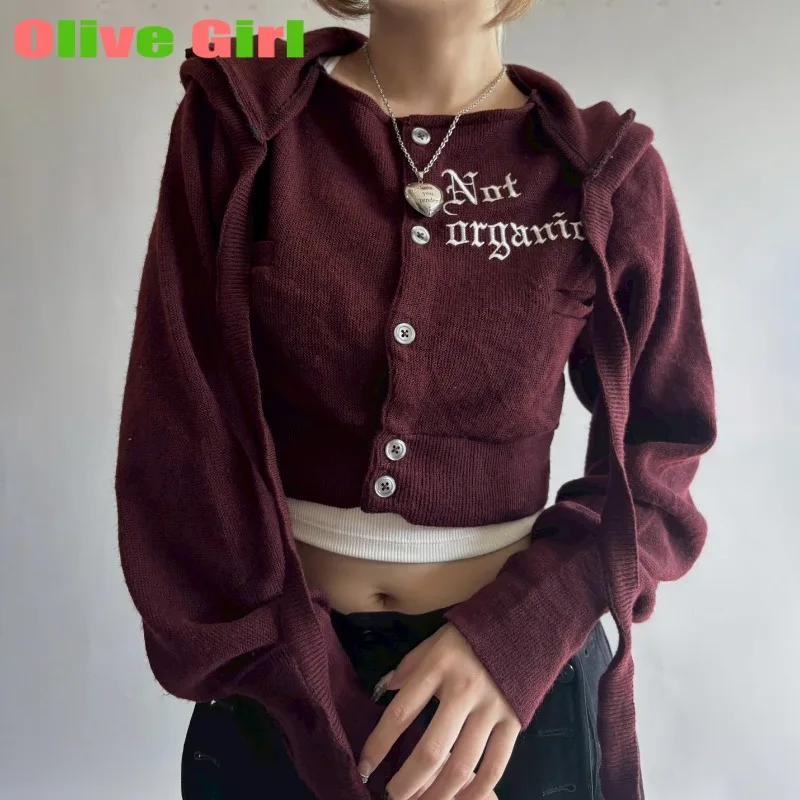 Slim Short Jacket Sweater Retro Style Knitted Cardigan for Women Autumn Multi Colored Embroidered Versatile Lace Up