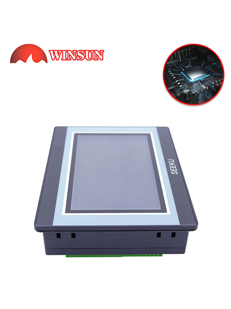 WS7048 7인치 HMI PLC 일체형 PLC 통합 패널 0-10V 4-20MA 아날로그 MODBUS 2CH PT100 K 타입 옵션