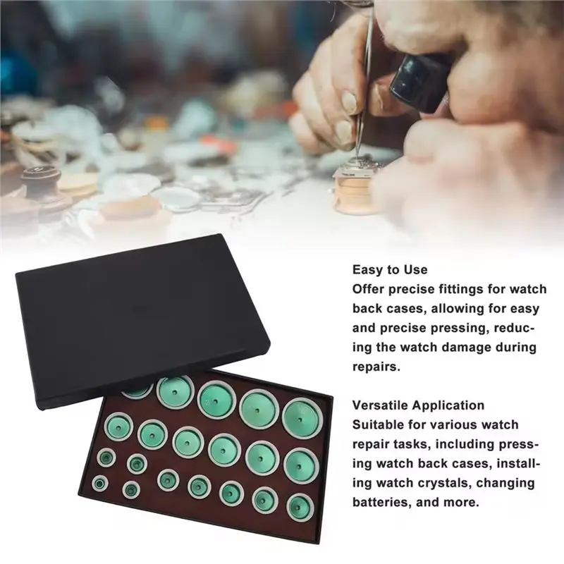 For Watch Repair Tool Kit- Sturdy For Watch Back Case Press Pusher Tool 20-58Mm Dies Set For Watch Maintenance