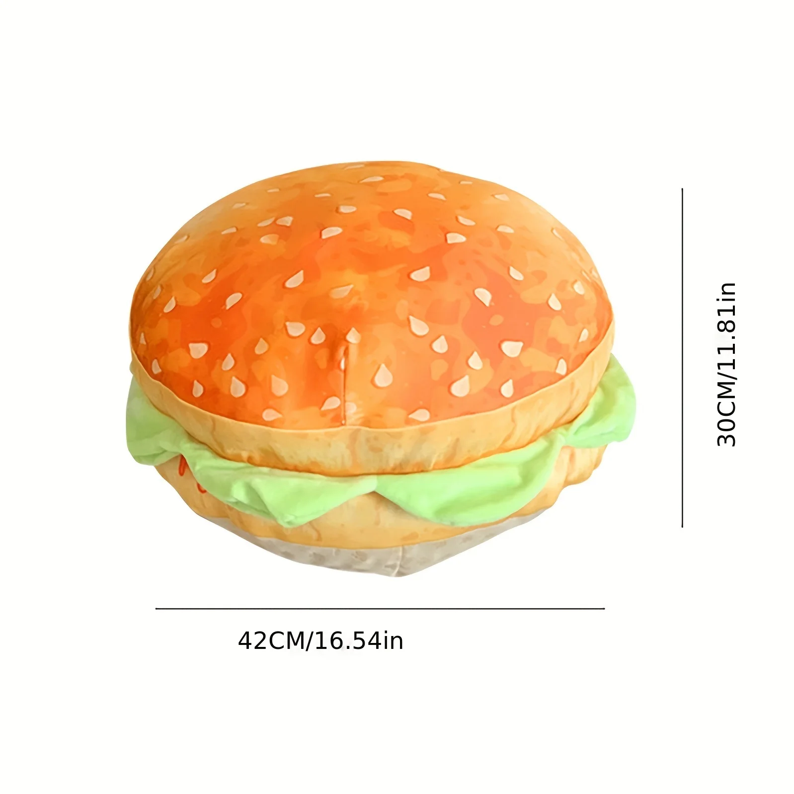 Imagem -03 - Almofada de Travesseiro Hambúrguer Realista para Crianças Large Plush Hamburger Plushie Fun Prank Gift Travesseiro Cheeseburger Brinquedos Peça