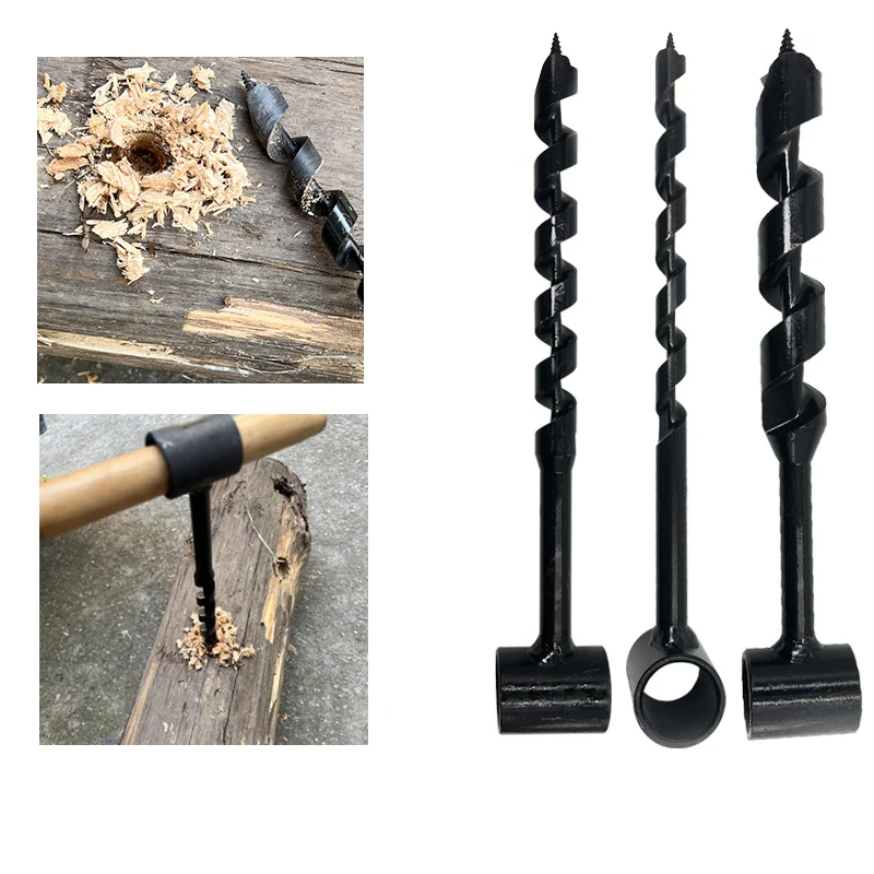Manual drilling drill for deep holes and extended twist drills, drilling diameters: 10/12/16/19/25mm, length 26cm